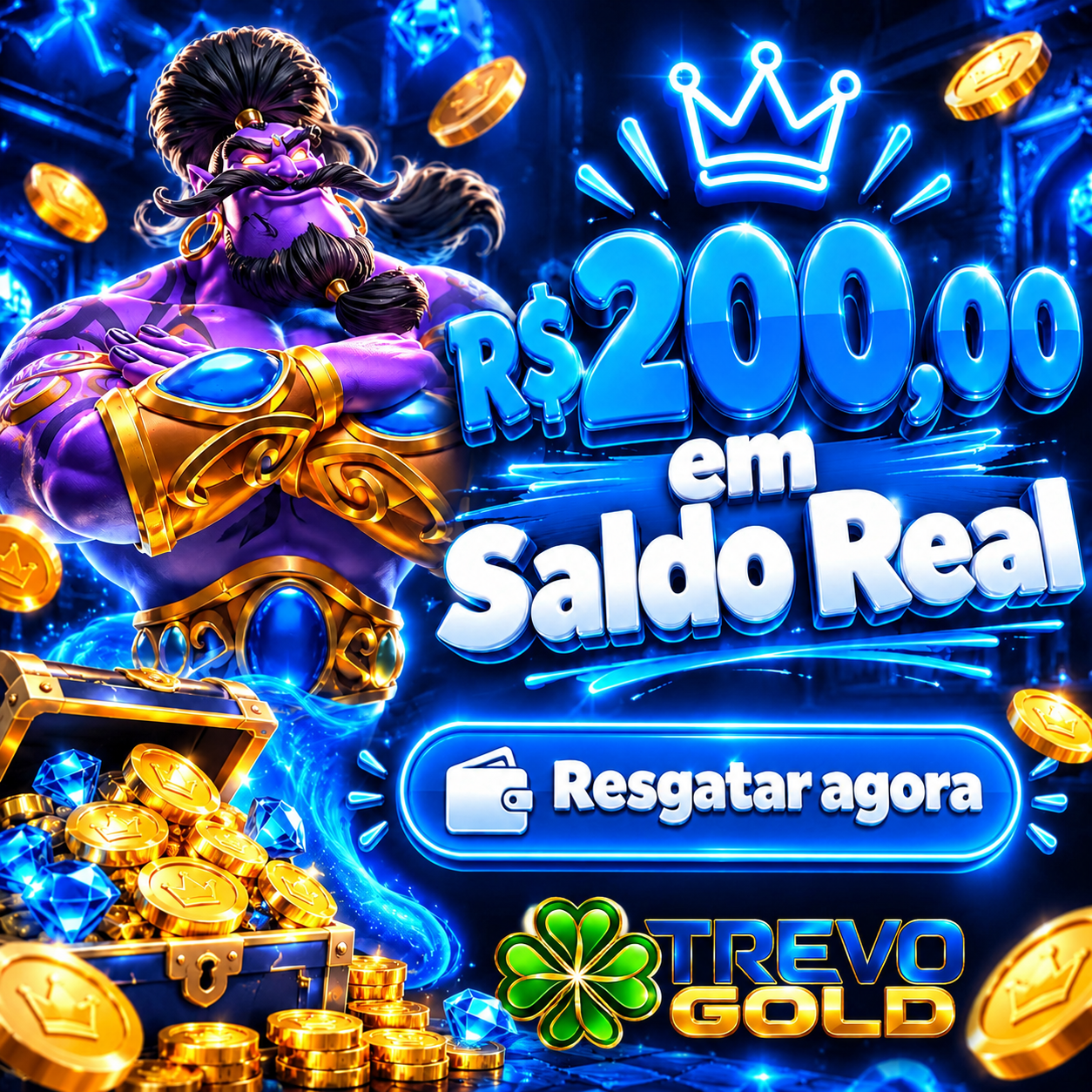 R$ 200,00 Em Saldo Real.
