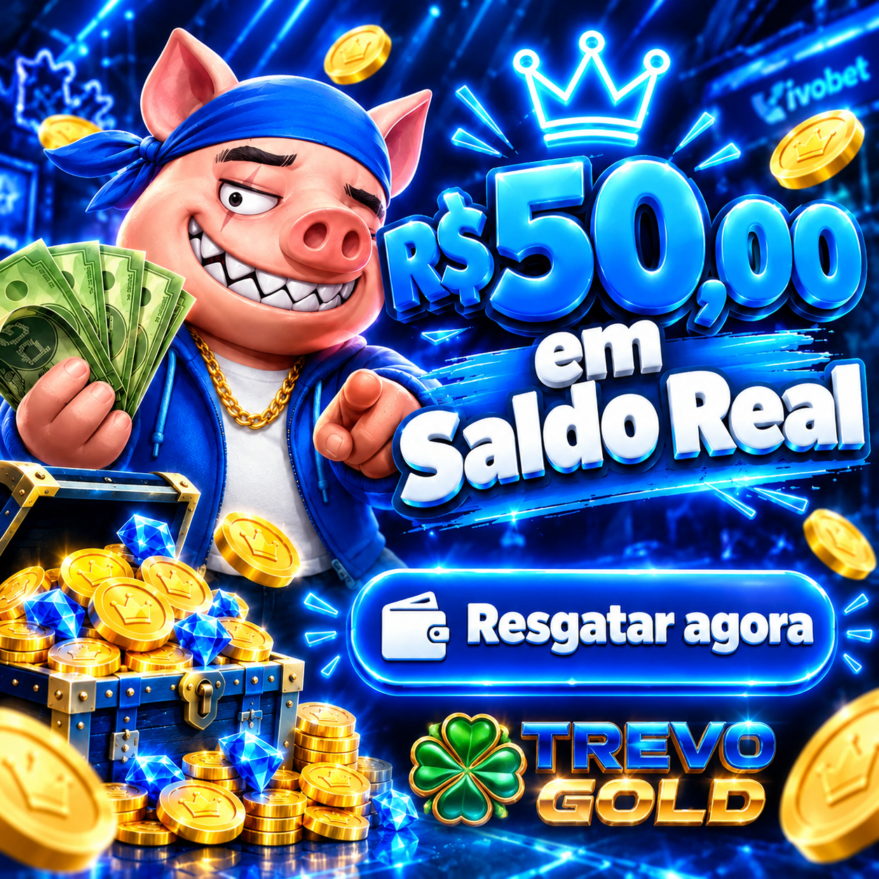 R$ 50,00 Em Saldo Real
