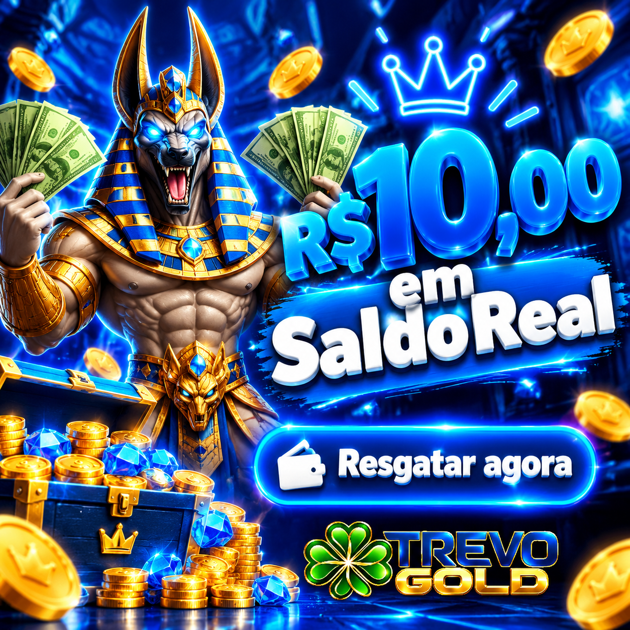 R$10,00 Em Saldo Real.