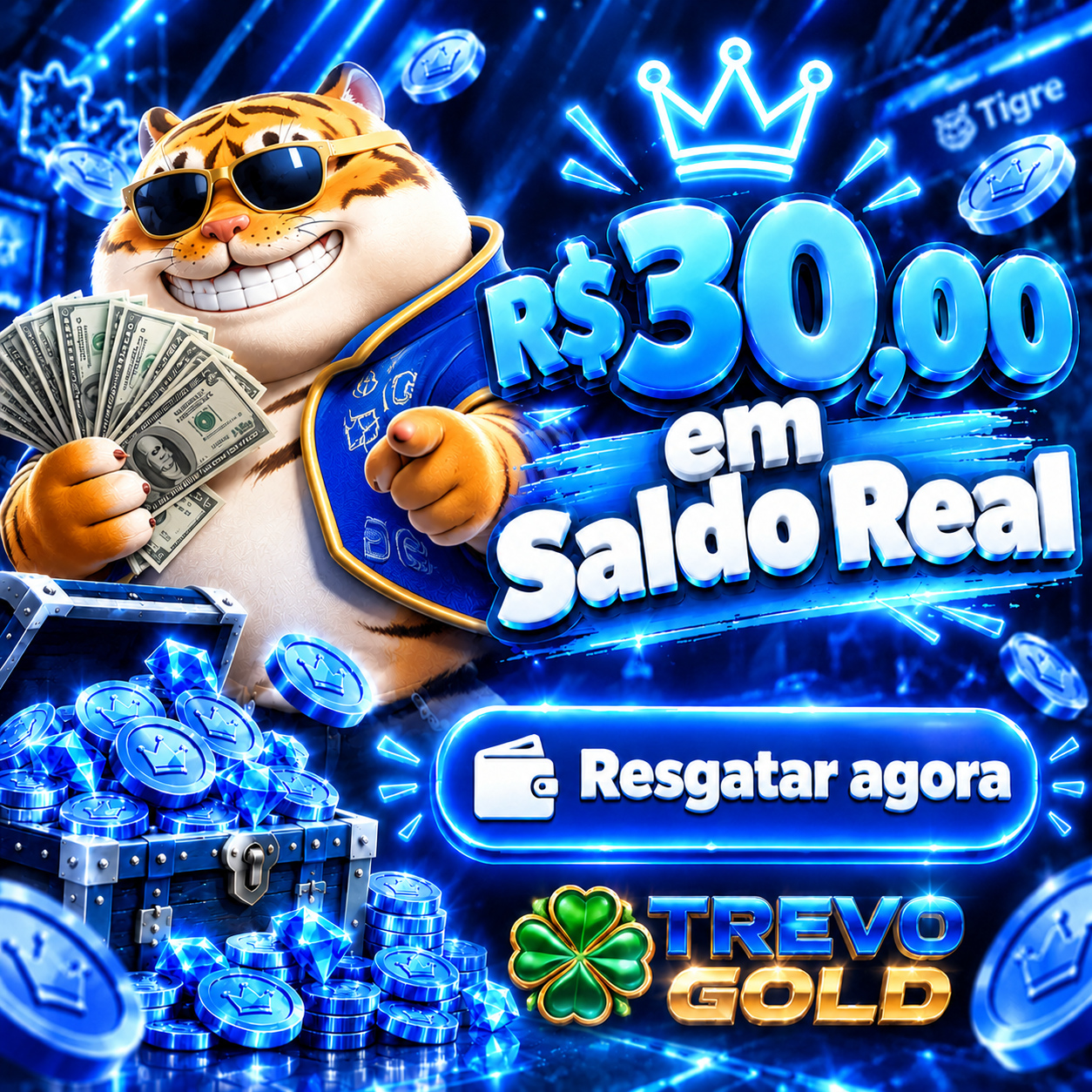 R$30,00 Em Saldo Real.